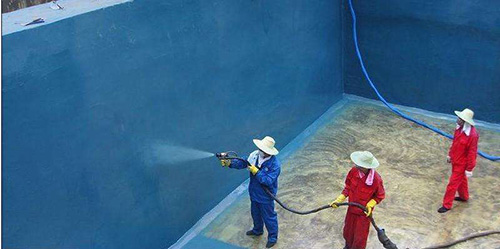 噴涂聚脲防水涂料防護性能有效直接(圖2) 電廠污水池聚脲防腐噴涂